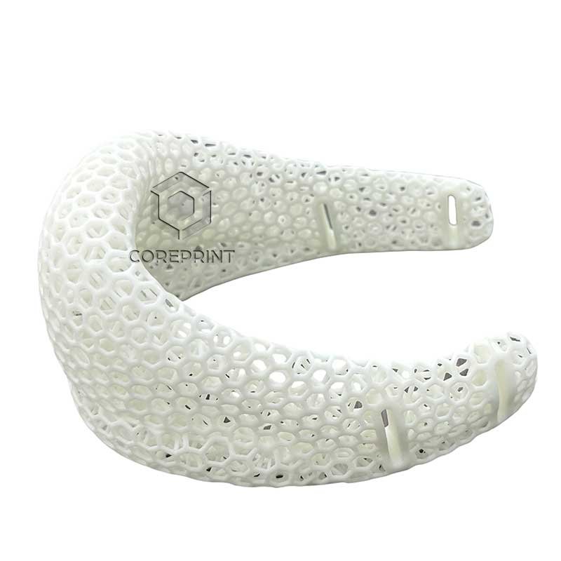 3D printing of white TPU surround pillows