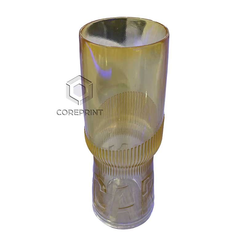 Transparent resin 3D-printed cup