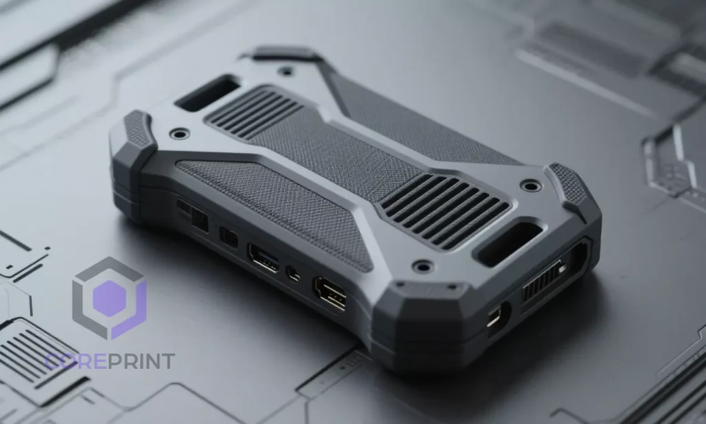 Black nylon 3D printing services.