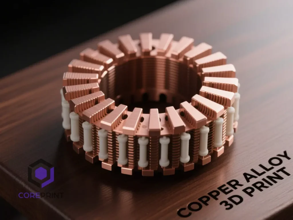 3D-printed annular rotor made of copper alloy