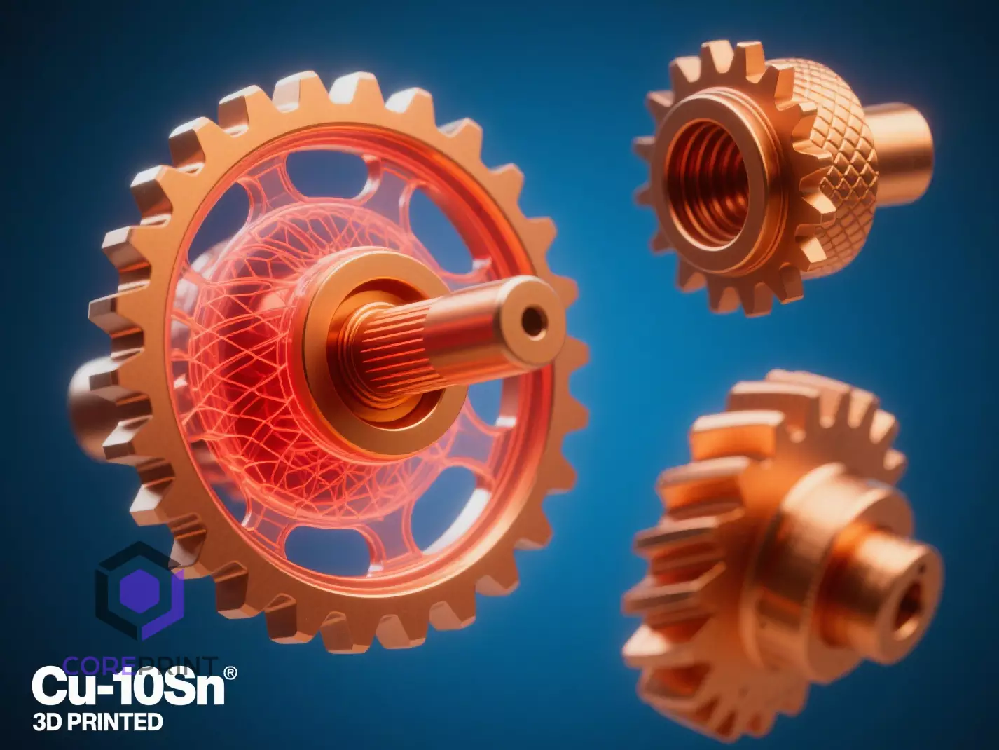 3D printing of copper alloy gears